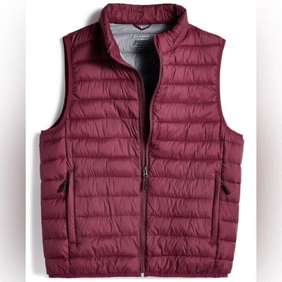 CLUB ROOMMen's Quilted Packable Puffer Vest, jacket color port Men's winter coat - Picture 11 of 16
